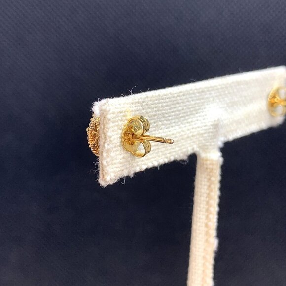 VTG Gold Over Sterling Silver 925 Cubic Zirconia Stud Earrings Size 0.5'' Length - Picture 3 of 11
